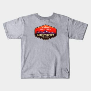 Mount Guyot -  North Carolina / Tennessee - Appalachian Trail Mountain Climbing Badge Kids T-Shirt